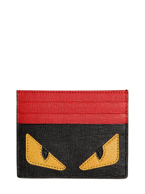 fendi monster eyes cardholder|fendi leather card holder.